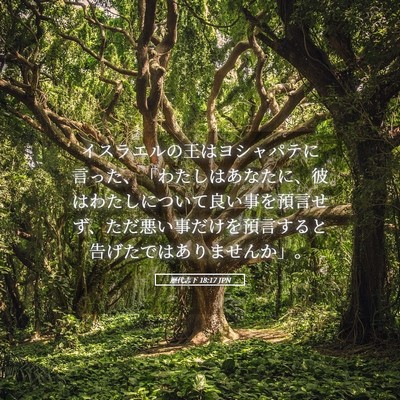 Picture 05 - 歴代志下 18:17 JPN - イスラエルの王はヨシャパテに言っ - Bible Verse Picture