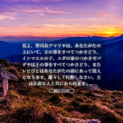 Picture 05 - 歴代志下 19:11 JPN - 見よ、祭司長アマリヤは、あなたが - Bible Verse Picture