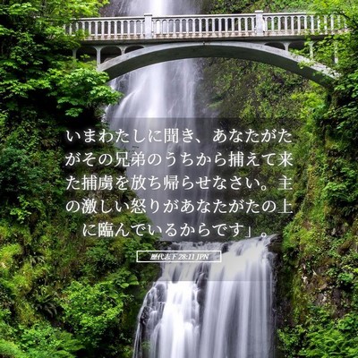 Picture 05 - 歴代志下 28:11 JPN - いまわたしに聞き、あなたがたがそ - Bible Verse Picture