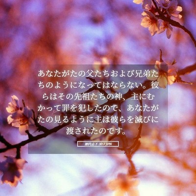 Picture 05 - 歴代志下 30:7 JPN - あなたがたの父たちおよび兄弟たち - Bible Verse Picture