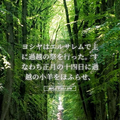 Picture 05 - 歴代志下 35:1 JPN - ヨシヤはエルサレムで主に過越の祭 - Bible Verse Picture