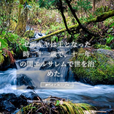 Picture 05 - 歴代志下 36:11 JPN - ゼデキヤは王となった時二十一歳で - Bible Verse Picture