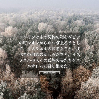 Picture 05 - 歴代志下 5:2 JPN - ソロモンは主の契約の箱をダビデの - Bible Verse Picture