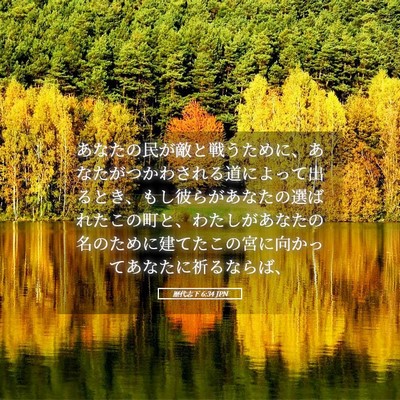 Picture 05 - 歴代志下 6:34 JPN - あなたの民が敵と戦うために、あな - Bible Verse Picture