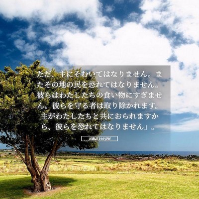 Picture 05 - 民数記 14:9 JPN - ただ、主にそむいてはなりません。 - Bible Verse Picture