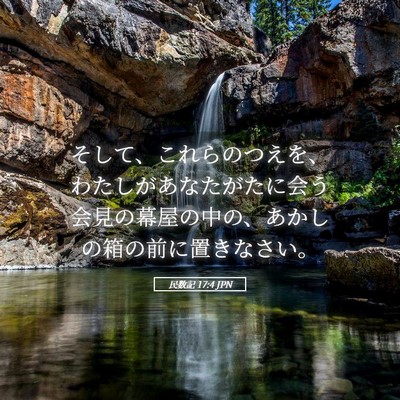 Picture 05 - 民数記 17:4 JPN - そして、これらのつえを、わたしが - Bible Verse Picture