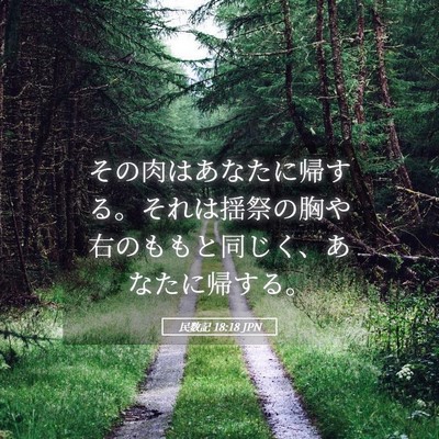 Picture 05 - 民数記 18:18 JPN - その肉はあなたに帰する。それは揺 - Bible Verse Picture