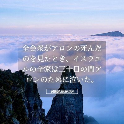 Picture 05 - 民数記 20:29 JPN - 全会衆がアロンの死んだのを見たと - Bible Verse Picture