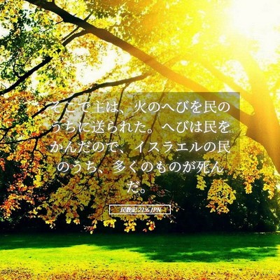 Picture 05 - 民数記 21:6 JPN - そこで主は、火のへびを民のうちに - Bible Verse Picture