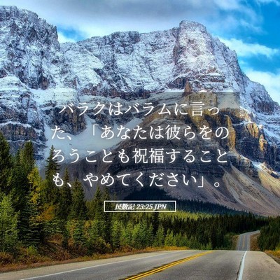 Picture 05 - 民数記 23:25 JPN - バラクはバラムに言った、「あなた - Bible Verse Picture