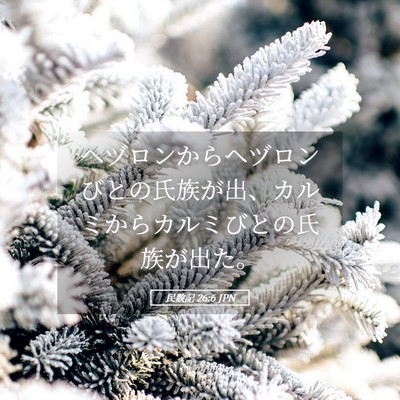 Picture 05 - 民数記 26:6 JPN - ヘヅロンからヘヅロンびとの氏族が - Bible Verse Picture