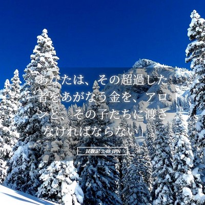 Picture 05 - 民数記 3:48 JPN - あなたは、その超過した者をあがな - Bible Verse Picture