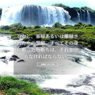 Picture 05 - 民数記 30:9 JPN - しかし、寡婦あるいは離縁された女 - Bible Verse Picture