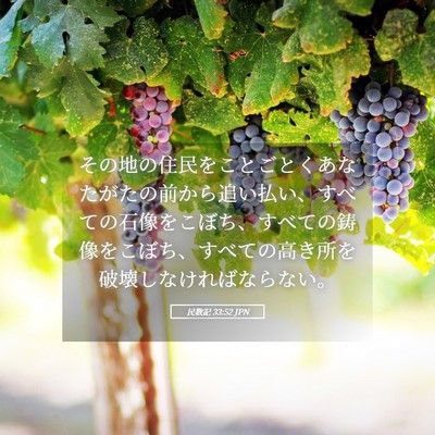 Picture 05 - 民数記 33:52 JPN - その地の住民をことごとくあなたが - Bible Verse Picture