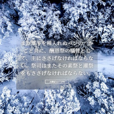 Picture 05 - 民数記 6:17 JPN - また雄羊を種入れぬパンの一かごと - Bible Verse Picture