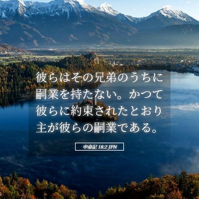 Picture 05 - 申命記 18:2 JPN - 彼らはその兄弟のうちに嗣業を持た - Bible Verse Picture