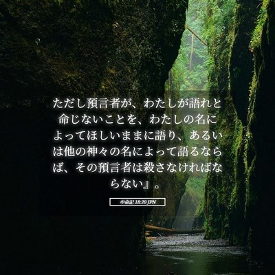 Picture 05 - 申命記 18:20 JPN - ただし預言者が、わたしが語れと命 - Bible Verse Picture