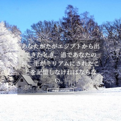 Picture 05 - 申命記 24:9 JPN - あなたがたがエジプトから出てきた - Bible Verse Picture