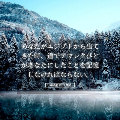 Picture 05 - 申命記 25:17 JPN - あなたがエジプトから出てきた時、 - Bible Verse Picture