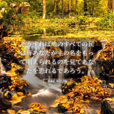 Picture 05 - 申命記 28:10 JPN - そうすれば地のすべての民は皆あな - Bible Verse Picture