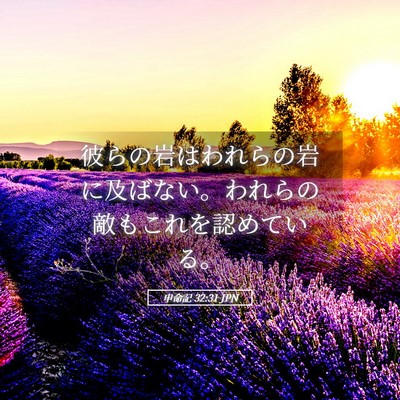 Picture 05 - 申命記 32:31 JPN - 彼らの岩はわれらの岩に及ばない。 - Bible Verse Picture