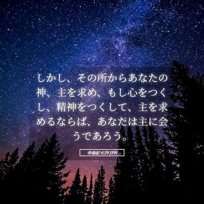 Picture 05 - 申命記 4:29 JPN - しかし、その所からあなたの神、主 - Bible Verse Picture