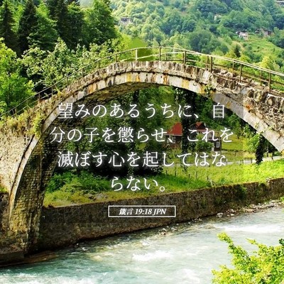 Picture 05 - 箴言 19:18 JPN - 望みのあるうちに、自分の子を懲ら - Bible Verse Picture
