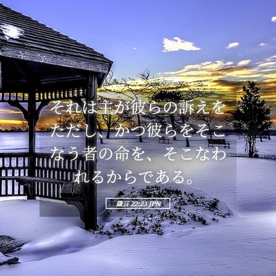 Picture 05 - 箴言 22:23 JPN - それは主が彼らの訴えをただし、か - Bible Verse Picture