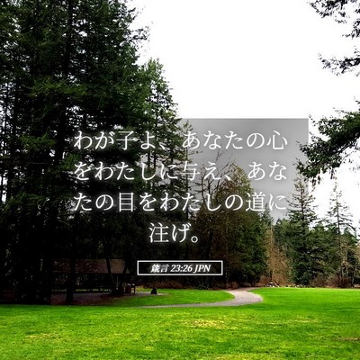 Picture 05 - 箴言 23:26 JPN - わが子よ、あなたの心をわたしに与 - Bible Verse Picture