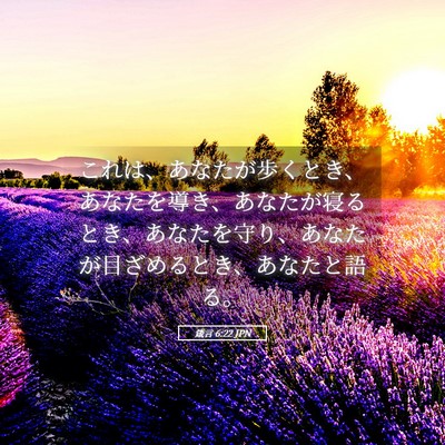 Picture 05 - 箴言 6:22 JPN - これは、あなたが歩くとき、あなた - Bible Verse Picture