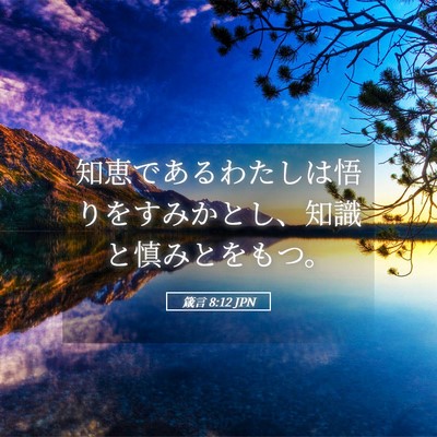 Picture 05 - 箴言 8:12 JPN - 知恵であるわたしは悟りをすみかと - Bible Verse Picture