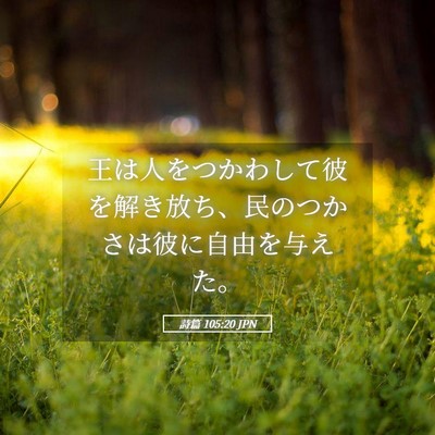 Picture 05 - 詩篇 105:20 JPN - 王は人をつかわして彼を解き放ち、 - Bible Verse Picture
