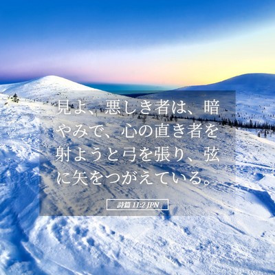 Picture 05 - 詩篇 11:2 JPN - 見よ、悪しき者は、暗やみで、心の - Bible Verse Picture