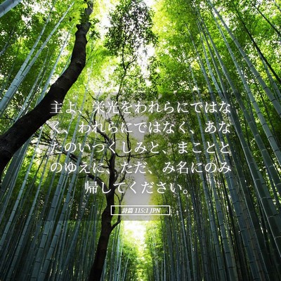 Picture 05 - 詩篇 115:1 JPN - 主よ、栄光をわれらにではなく、わ - Bible Verse Picture