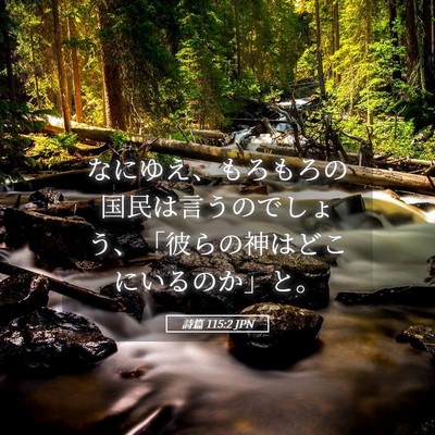 Picture 05 - 詩篇 115:2 JPN - なにゆえ、もろもろの国民は言うの - Bible Verse Picture