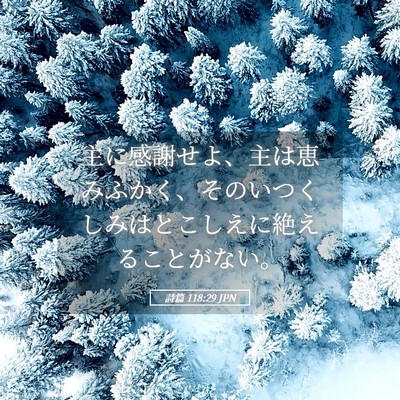 Picture 05 - 詩篇 118:29 JPN - 主に感謝せよ、主は恵みふかく、そ - Bible Verse Picture