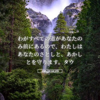Picture 05 - 詩篇 119:168 JPN - わがすべての道があなたのみ前にあ - Bible Verse Picture