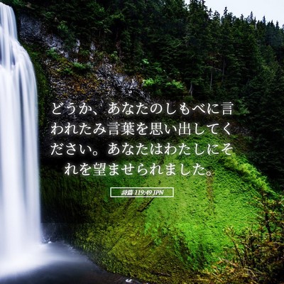 Picture 05 - 詩篇 119:49 JPN - どうか、あなたのしもべに言われた - Bible Verse Picture