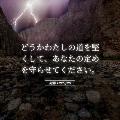 Picture 05 - 詩篇 119:5 JPN - どうかわたしの道を堅くして、あな - Bible Verse Picture