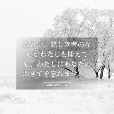 Picture 05 - 詩篇 119:61 JPN - たとい、悪しき者のなわがわたしを - Bible Verse Picture