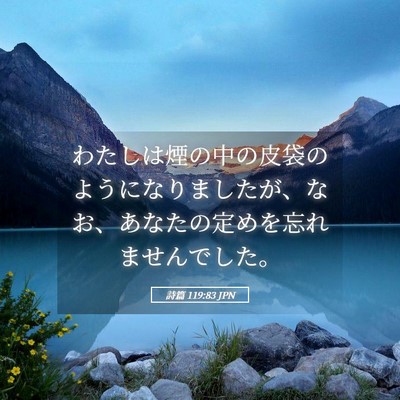 Picture 05 - 詩篇 119:83 JPN - わたしは煙の中の皮袋のようになり - Bible Verse Picture