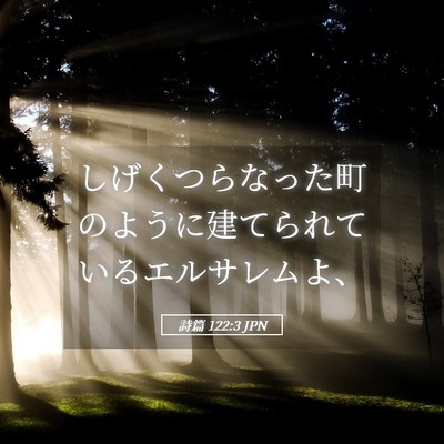Picture 05 - 詩篇 122:3 JPN - しげくつらなった町のように建てら - Bible Verse Picture