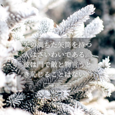 Picture 05 - 詩篇 127:5 JPN - 矢の満ちた矢筒を持つ人はさいわい - Bible Verse Picture