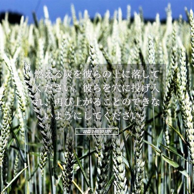 Picture 05 - 詩篇 140:10 JPN - 燃える炭を彼らの上に落してくださ - Bible Verse Picture