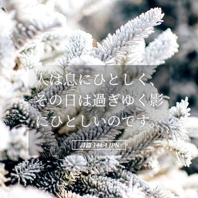 Picture 05 - 詩篇 144:4 JPN - 人は息にひとしく、その日は過ぎゆ - Bible Verse Picture