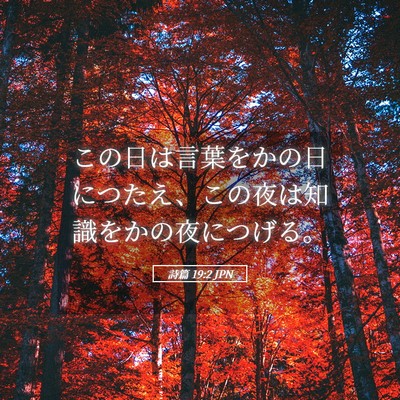 Picture 05 - 詩篇 19:2 JPN - この日は言葉をかの日につたえ、こ - Bible Verse Picture