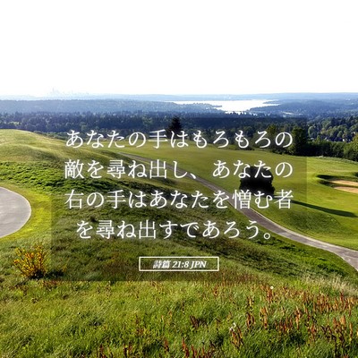 Picture 05 - 詩篇 21:8 JPN - あなたの手はもろもろの敵を尋ね出 - Bible Verse Picture