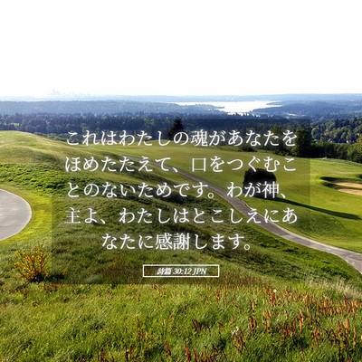 Picture 05 - 詩篇 30:12 JPN - これはわたしの魂があなたをほめた - Bible Verse Picture