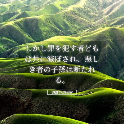 Picture 05 - 詩篇 37:38 JPN - しかし罪を犯す者どもは共に滅ぼさ - Bible Verse Picture