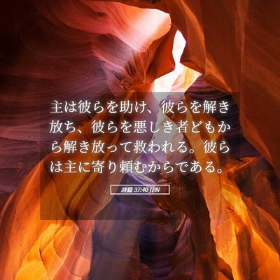 Picture 05 - 詩篇 37:40 JPN - 主は彼らを助け、彼らを解き放ち、 - Bible Verse Picture